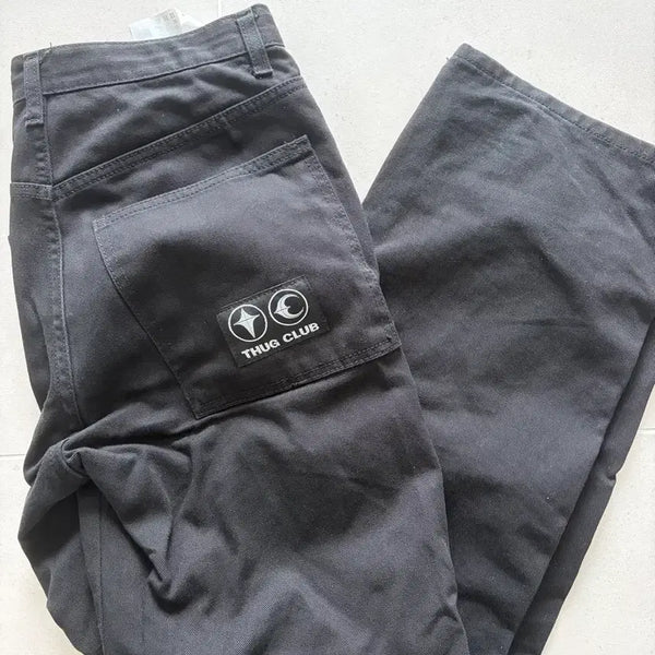 [BUNJANG] Thug Club Black Pants M Size / 최종가격) 떠그클럽 블랙 팬츠 (2) M사이즈(사이즈2)