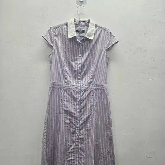[BUNJANG] Beanpole Striped Shirt Dress / 빈폴 스트라이프 셔츠 원피스