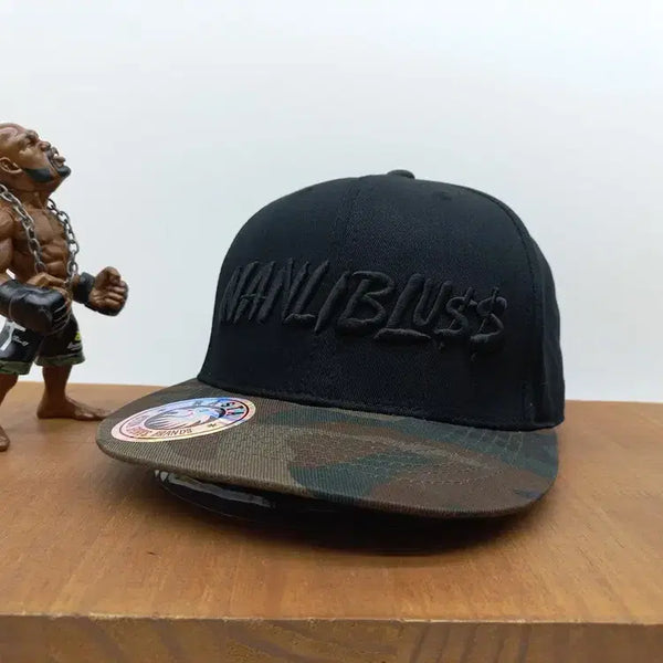 [BUNJANG] RASTA Military Camo Snapback Hat Black / 밀리터리 스냅백 모자 RASTA 라스타 카모 블랙