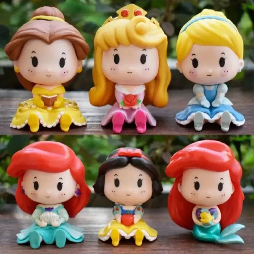 [BUNJANG] Princess Figure 6-Piece Set / 귀여운 왕머리 공주 피규어 6종 세트로 일괄 판매합니다.