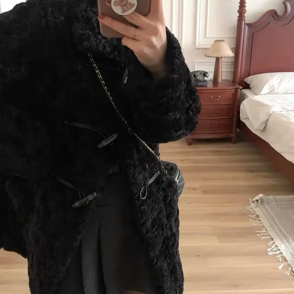 [BUNJANG] Mongle Faux Fur Half Coat / (No brand) 몽글 퍼 하프코트