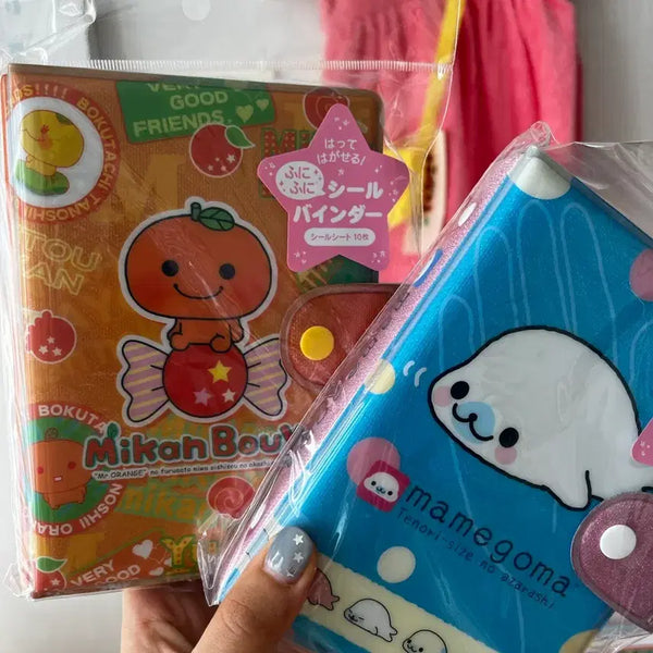 [BUNJANG] San-X Mikangbouya Mamegoma Seal Binder / 산엑스 미캉보우야 마메고마 씰바인더 씰북 스티커북