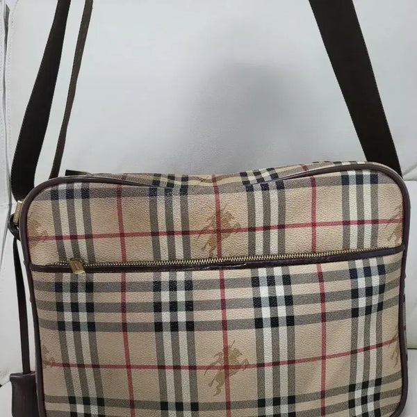 [BUNJANG] Burberry Check Messenger Bag / 버버리 체크 메신저백 정품