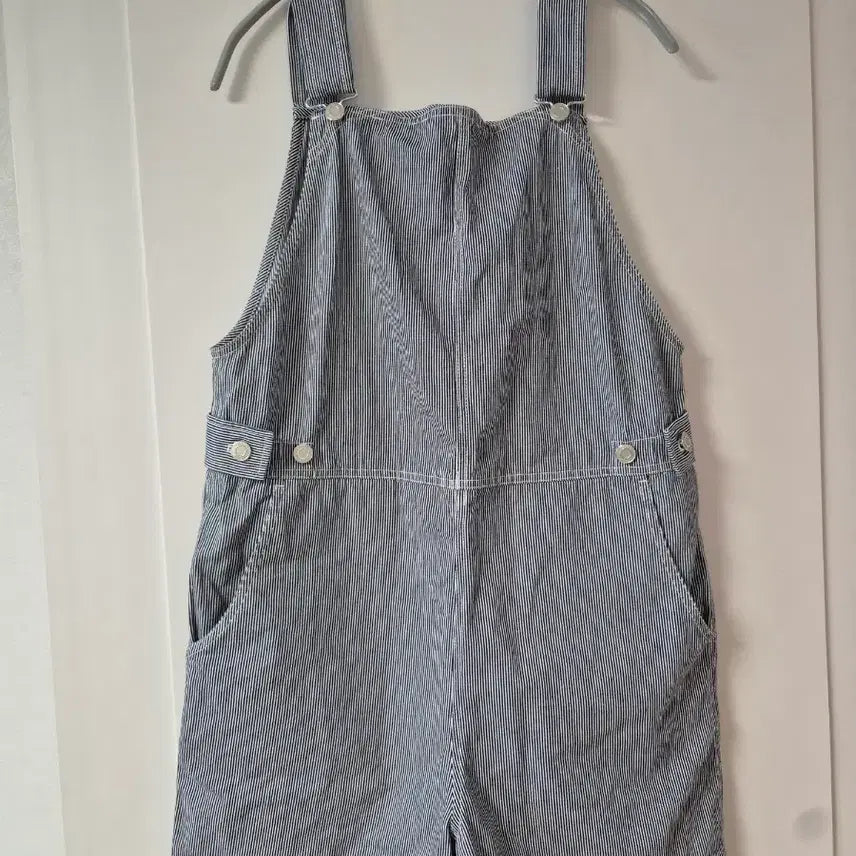 [BUNJANG] BEAKER Striped Overall Shorts / 비이커 반바지 오버롤
