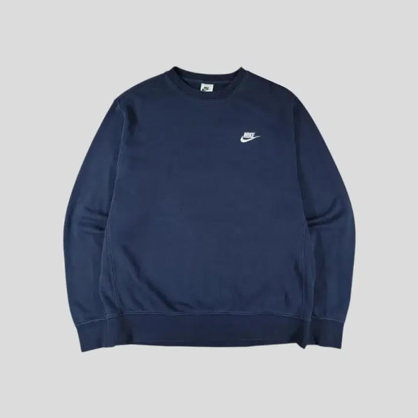 [BUNJANG] Nike Pigment Navy White Futura Logo Sweatshirt L / 나이키 피그먼트 네이비 화이트 퓨추라로고 맨투맨 티셔츠 L