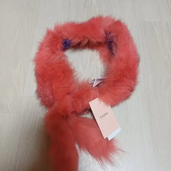 [BUNJANG] Pink Fur Scarf / 핑크 퍼 목도리