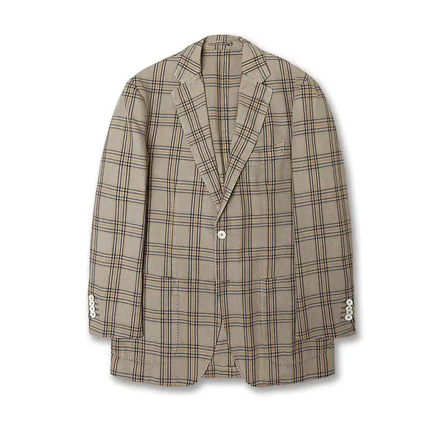 [BUNJANG] Lardini Yellow Beige Check S/S Sports Jacket / 라르디니 [Lardini] 옐로우 베이지 체크 S/S 이탈리아 스포츠자켓