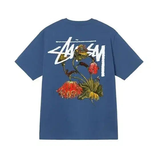 [BUNJANG] Stussy Weathers Flower T-Shirt Midnight / 스투시 위더드 플라워 티셔츠 미드나잇