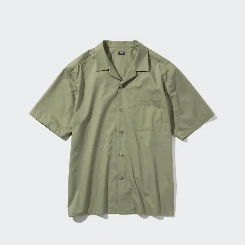 [BUNJANG] Uniqlo Modal Cotton Open Collar Short Sleeve Shirt XL / 모달코튼오픈칼라셔츠(반팔)XL사이즈 유니클로 셔츠