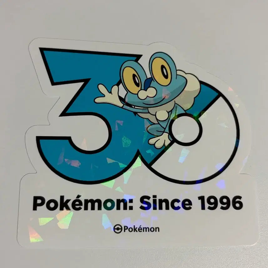 [BUNJANG] Pokemon 30th Anniversary Logo Sticker - Cyndaquil / 포켓몬 30주년 로고 스티커 개구마르