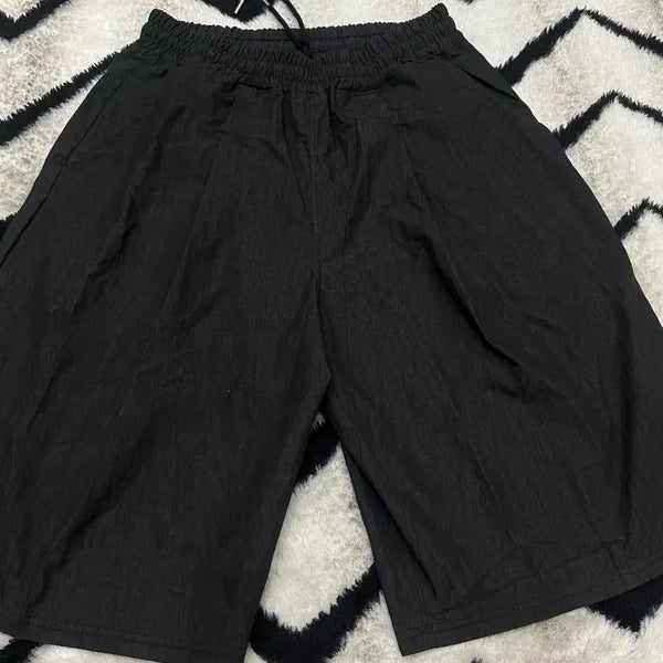 [BUNJANG] W Vintage Zero Nylon One-Tuck Bending Bermuda Pants - Dark Brown (L) / [L]제로 나일론 원턱 밴딩 버뮤다 팬츠/짙은브라운