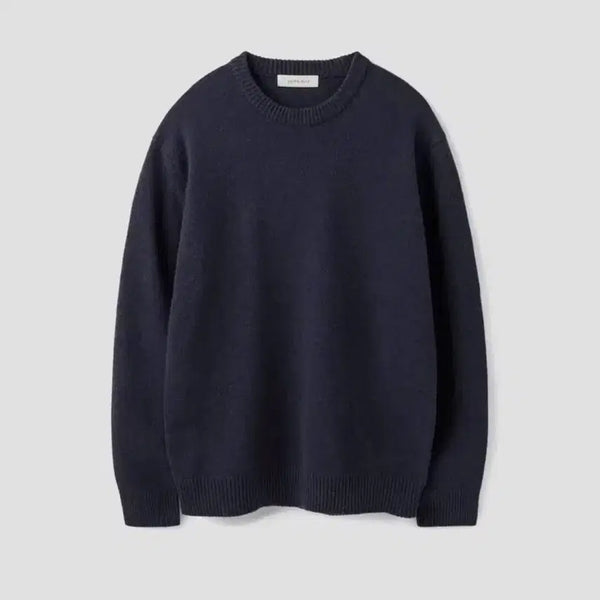 [BUNJANG] Union Blue Friday Merino Wool Knit Navy L / (L) 유니온블루 프라이데이 메리노울 니트 네이비