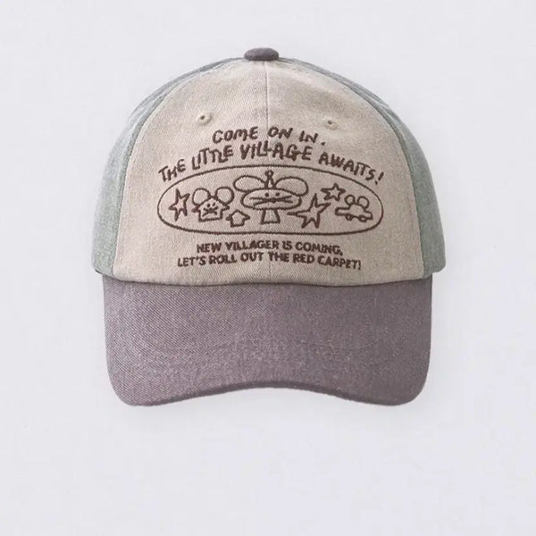 [BUNJANG] Pogovillage x NUU Welcome Mouse Ball Cap Khaki / [포곤빌리지 X NUU] 웰컴 딱쥐 볼캡 카키