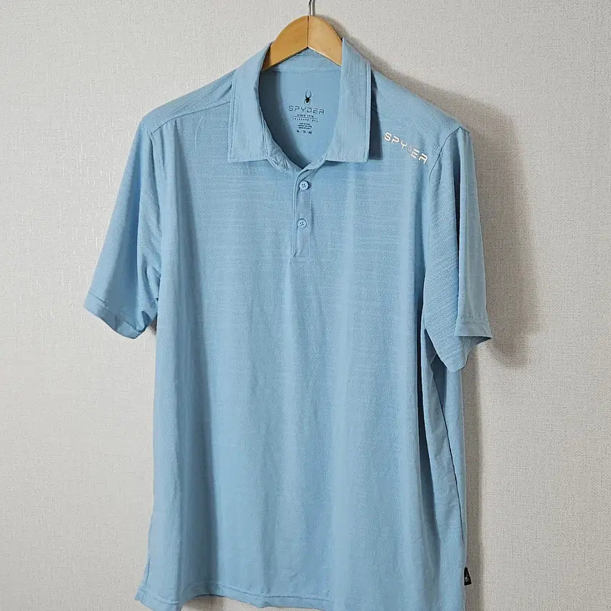[BUNJANG] Spider Functional Polo T-shirt Sky Blue XL / 스파이더 기능성 폴로 반팔 카라티 스포츠웨어 스카이블루 XL