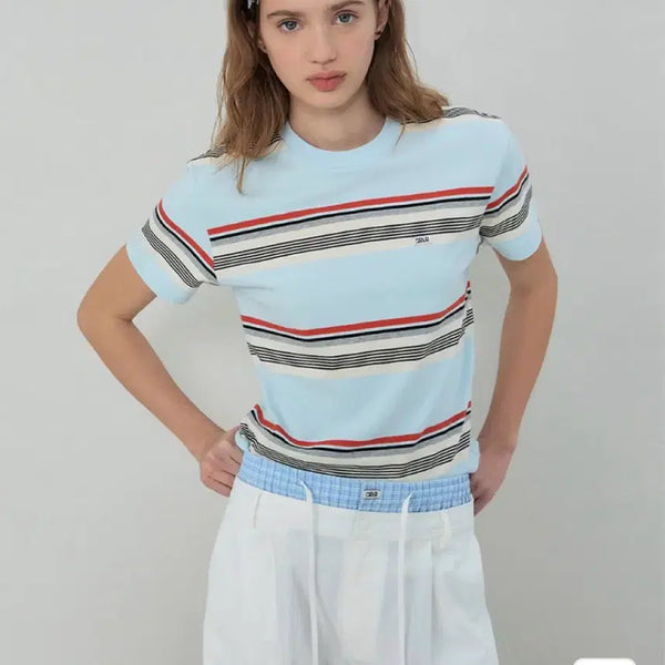 [BUNJANG] Grove Stripe Short Sleeve T-Shirt / [새상품] 그로브 스트라이프 반팔 티셔츠