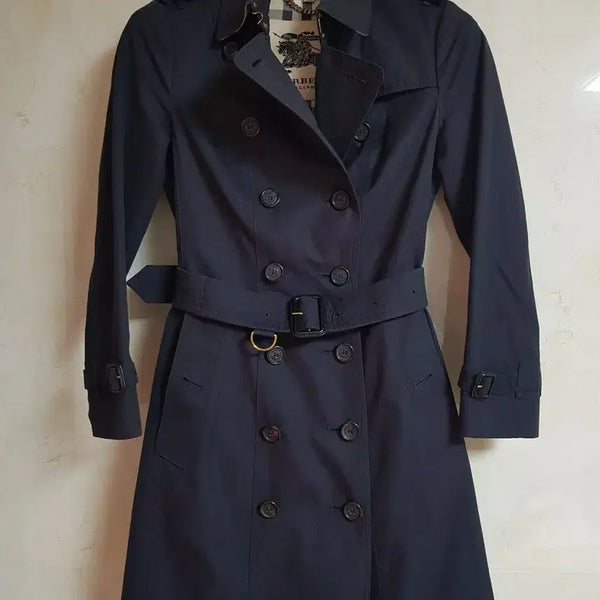 [BUNJANG] Burberry Sandringham Trench Coat Navy UK6 / 버버리 샌드링엄 트렌치코트