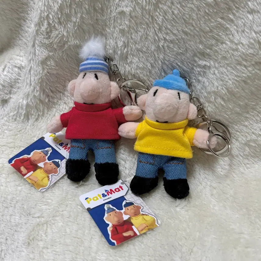 [BUNJANG] Pat & Mat Figure Keychain Set / 패트와매트인형키링세트