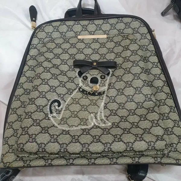 [BUNJANG] Dog Pattern Backpack Bundle Set / 스타일 강아지 패턴 백팩 ( 일괄1 만원)