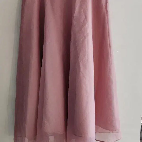 [BUNJANG] Pink Organza Long Skirt / 오간자  핑크 롱스커트/착용샷0