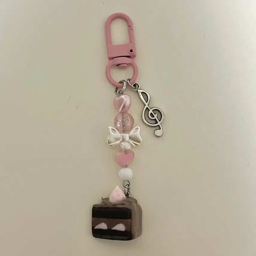 [BUNJANG] Sato-nim Choco Cake Beads Keyring / 사토님 초코케이크 비즈 키링 팬시아뜰리에