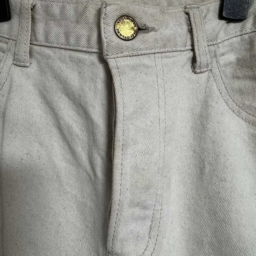 [BUNJANG] Solid Homme Ivory Slim Fit Denim Pants / 솔리드옴므 아이보리 데님 팬츠