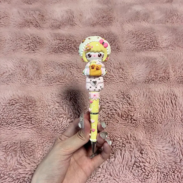 [BUNJANG] Handmade Kitty Figure Beaded Pen / 수제 키티 피규어 수제 볼펜 볼펜꾸미기 비즈 볼펜 핸드메이드 볼펜 볼꾸