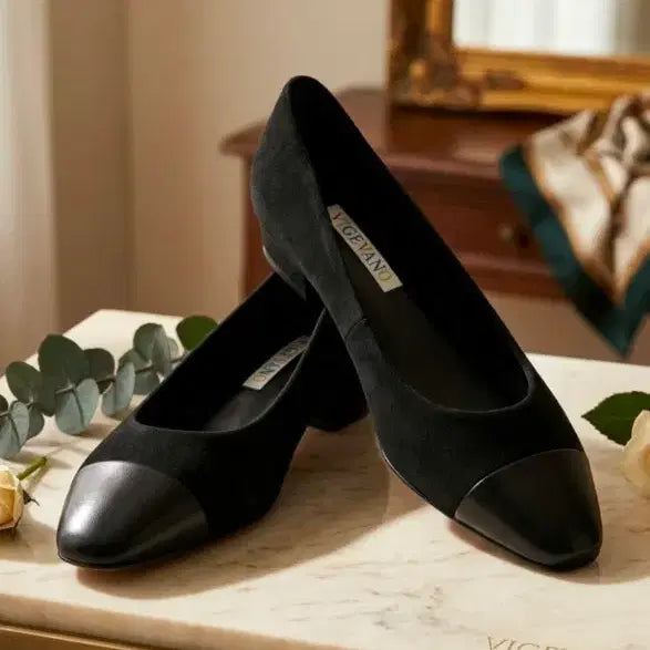 [BUNJANG] Geumgang Jeta Black Suede Pumps Leather Women's Shoes 235 / 새상품 금강제화 비제바노 블랙 스웨이드 펌프스 가죽 여자 구두 235