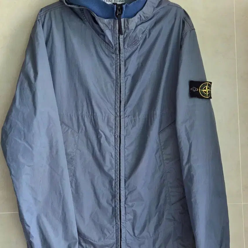 [BUNJANG] Stone Island Genuine Logo Patch Windbreaker Hoodie Jacket / (100) 정품 스톤아일랜드 와팬 바람막이 후드 점퍼 상태좋음택포