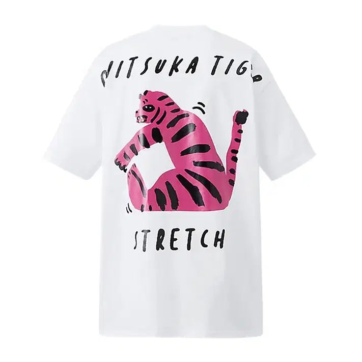 [BUNJANG] Onitsuka Tiger Stretch Graphic T-Shirt White XL / [[XL] 오니츠카타이거 호랑이 스트레치 그래픽 반팔티셔츠@775