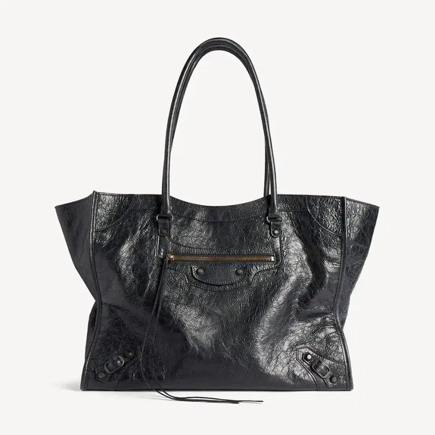 [BUNJANG] Imported Lambskin Leather Shopper Bag / [새상품] 수입 양가죽 모터 쇼퍼백