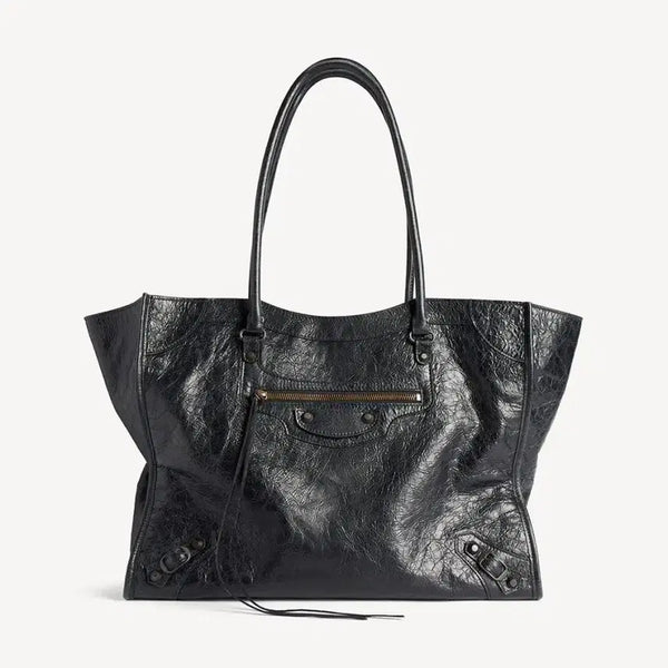 [BUNJANG] Imported Lambskin Leather Shopper Bag / [새상품] 수입 양가죽 모터 쇼퍼백