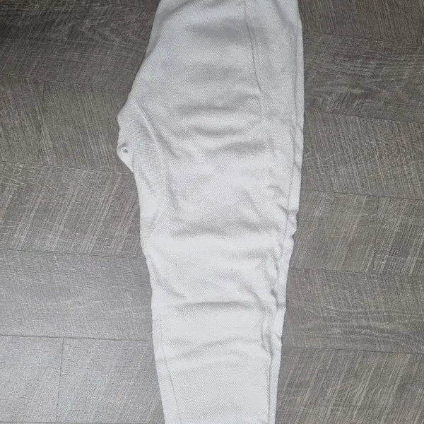 [BUNJANG] Zara White Textured 9-part Slim Fit Pants / 화이트 텍스쳐  바지 자라