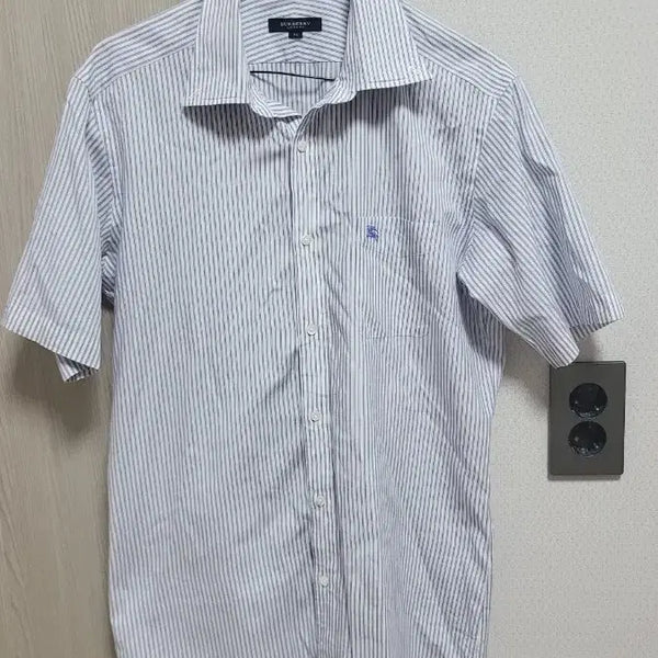 [BUNJANG] Burberry London Striped Short Sleeve Shirt M / 버버리 런던 스트라이프 반팔 셔츠 M