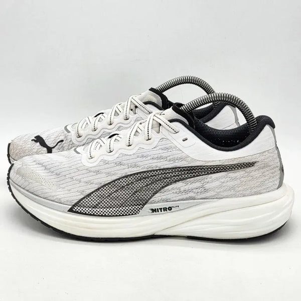 [BUNJANG] Puma Deviate Nitro 2 White Black Running Shoes (270) / 푸마 디비에이트 나이트로 2 화이트 블랙 (270)