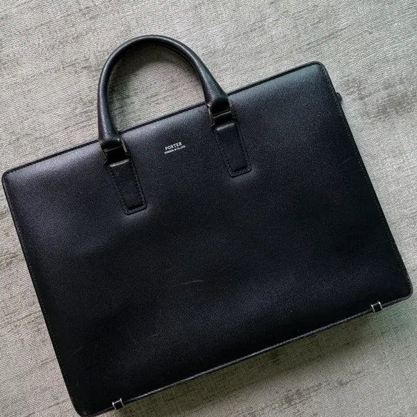 [BUNJANG] Yoshida Porter Saffiano Leather Briefcase - Japan Made / 요시다 포터 최고가 사피아노 레더 브리프케이스 Japan made