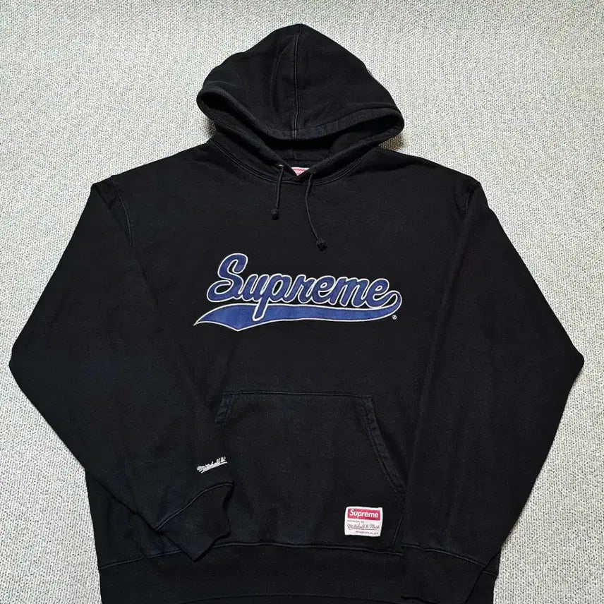 [BUNJANG] Supreme Mitchell & Ness x NCAA Collaboration Black Hoodie XL / [XL 사이즈] 슈프림 미첼&네스 X NCAA 콜라보 블랙 후드티