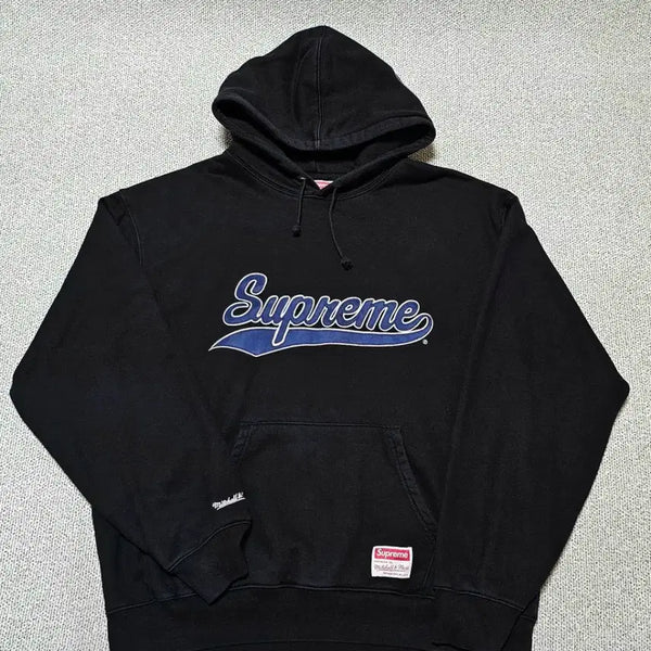 [BUNJANG] Supreme Mitchell & Ness x NCAA Collaboration Black Hoodie XL / [XL 사이즈] 슈프림 미첼&네스 X NCAA 콜라보 블랙 후드티