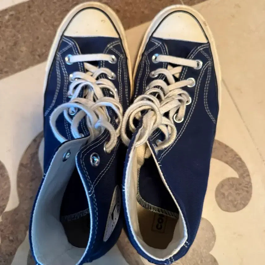 [BUNJANG] Converse High Top Navy Sneakers / 컨버스