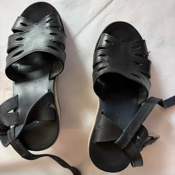 [BUNJANG] A.P.C. Classic Wedge Sandals Blue Leather Size 36 / APC 샌들 블루