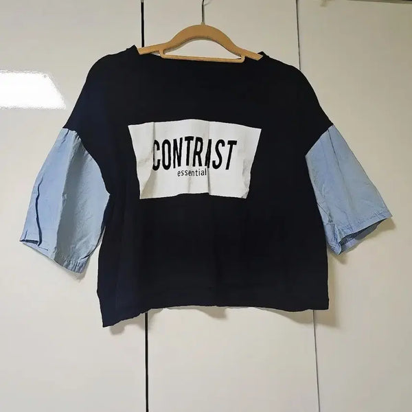 [BUNJANG] Loose Fit Cropped T-Shirt / 루즈핏 크롭탑 티셔츠