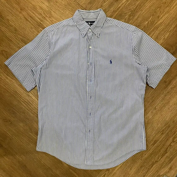 [BUNJANG] Polo Striped Short Sleeve Shirt / N268 폴로 스트라이프 반팔 셔츠