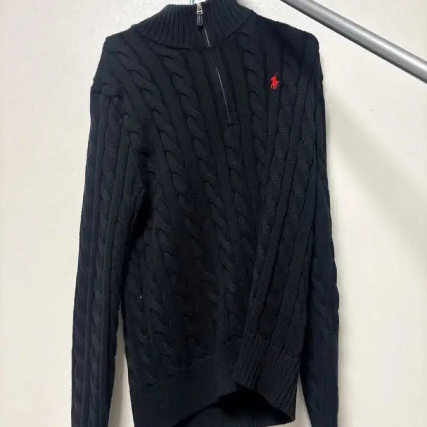 [BUNJANG] Polo Half-Zip Knit Sweater / 폴로 니트 반집업