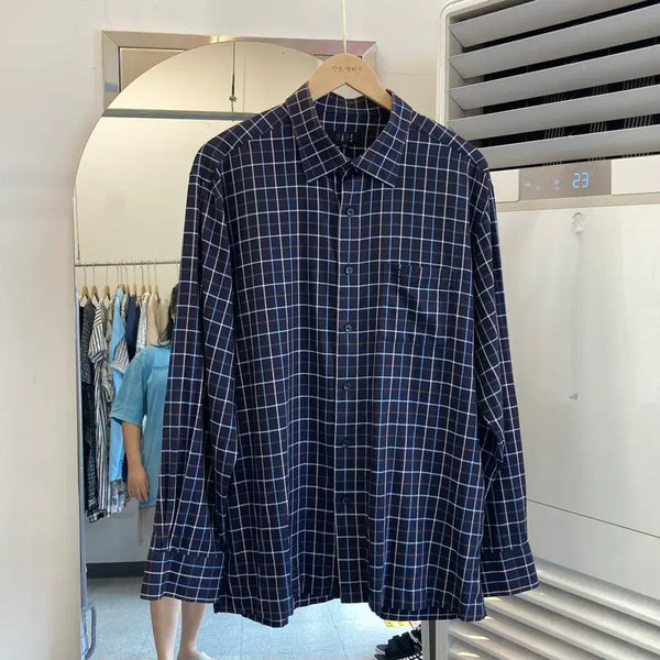 [BUNJANG] DAKS Check Pattern Shirt 2XL / 닥스 체크 남방 셔츠 2XL(110) DAKS Shirt