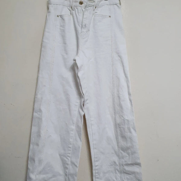 [BUNJANG] i-d White Wide Pants (S/M) / i-d 화이트 와이드 팬츠