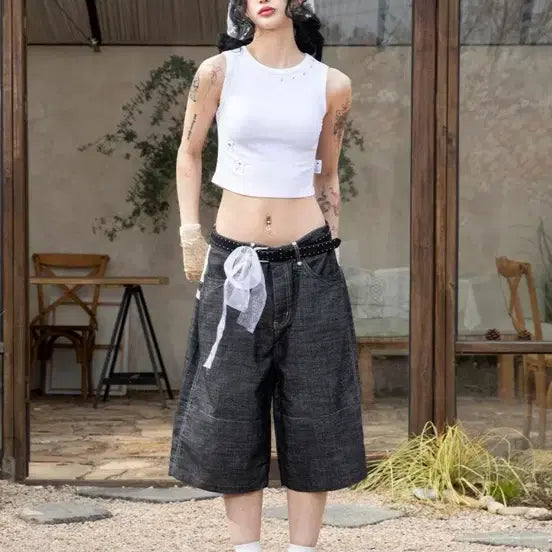[BUNJANG] Luna Kihu Bermuda Shorts (Size S, Black) / 루나키후 반바지 버뮤다밴츠 s 1사이즈/블랙업 김아홉 미쏘 에잇세컨즈