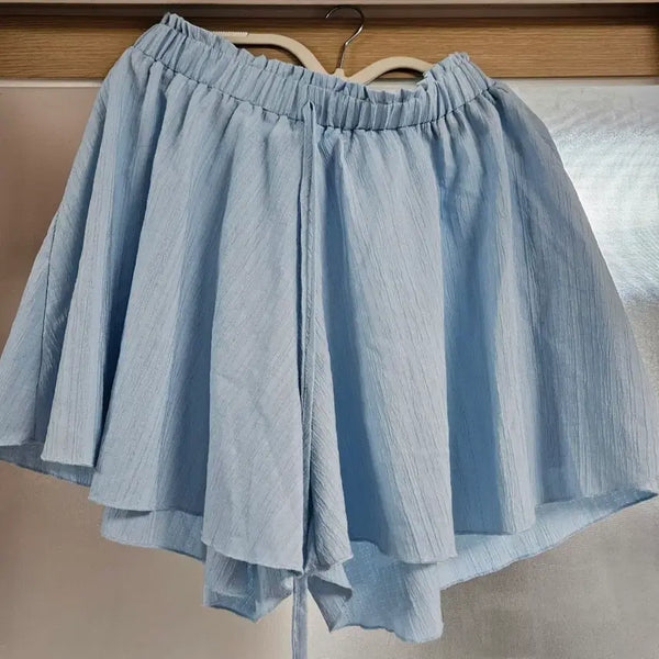 [BUNJANG] Sky Blue Wide-Leg Shorts / 하늘색 반바지