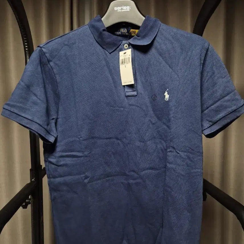 [BUNJANG] Polo Ralph Lauren Terry Collar T-Shirt Navy / (L) 폴로 랄프로렌 테리 카라티 네이비