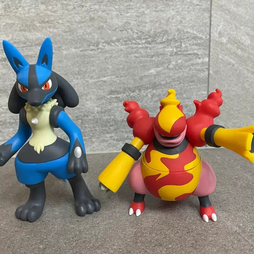 [BUNJANG] Pokemon Soft Vinyl DX Lucario & Magmortar 2 Figure Set / 포켓몬 소프비DX 루카리오, 마그마번 2종 세트