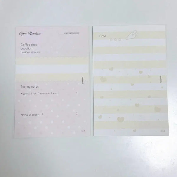[BUNJANG] Seoksaenal Cafe Exploration Log Inserts / 석새날 a7 카페탐방일지 속지 띵