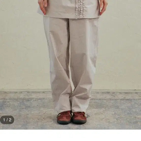[BUNJANG] Hocus Pocus Hidden Ribbon Skirt Pants (Pale Lavender) / 호쿠스포쿠스 Hidden Ribbon Skirt Pants(라벤더)
